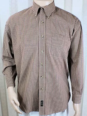 Vintage DUCK HEAD Men's M Medium Plaid Button Down Wrinkle Free Shirt W/Pocket • $19.97