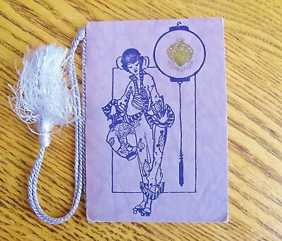 Vintage 1920's Asian Lady Dance Card Moscow Idaho Geisha Japanese Girl • $20