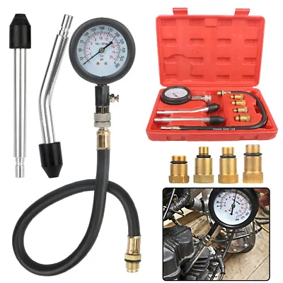 Small Engine Cylinder Compression Gauge Tester Kit Gas Diagnostic Tester Set • $18.99