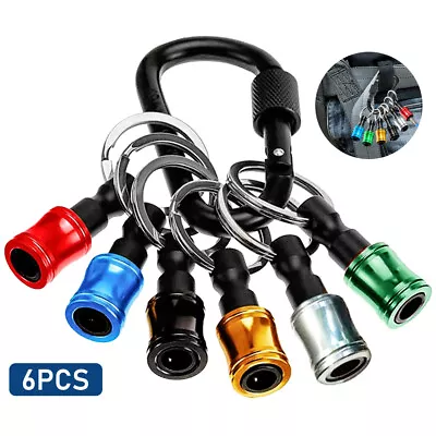 1/4 Hex Shank Screwdriver Bits Holder Bar Drill Screw Adapter Change Carabiner • £6.91