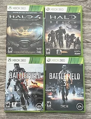 Xbox 360 Games Battlefield 3 Battlefield 4 Halo Reach And Halo 4 - FREE SHIP! • $29.95