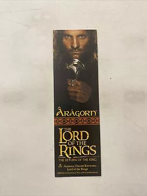 LOTR Return Of The King Aragorn Arwen AOL Bookmark  • £4.34