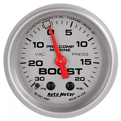 AutoMeter 200774-33 Marine Mechanical Vacuum/Boost Gauge • $64.52