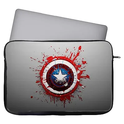 Captain America Emblem Laptop Case Sleeve Tablet Bag Ultrabook Chromebook Gift • £15.99