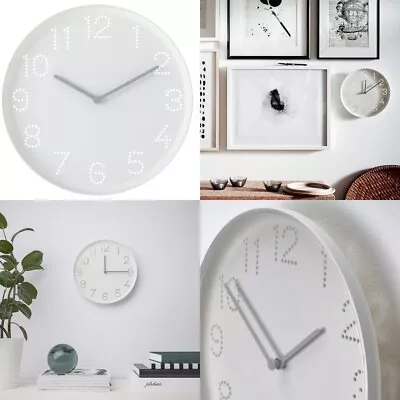 Ikea TROMMA 25cm Wall Clock Kitchen Home Décor Easy Fitting Sturdy White-Ivory • £6.85