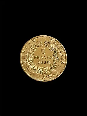 5 Francs 1860 Napoleon III France Gold Coin • $311