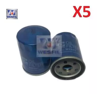 5x Wesfil Oil Filters For Honda Accord Civic CRV Jazz Odyssey Z547 • $38.50