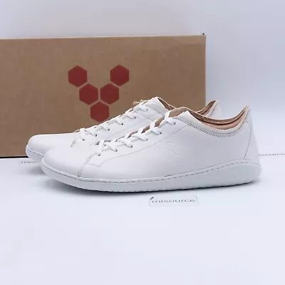 Vivobarefoot Men's Geo Court III Minimalist Leather Sneakers 301056-02 White • $114.95