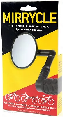 Mirrycle Bar End Rear View Mirror 3  Convex Lens Fits Mountain / Commuter Bikes  • $15.85