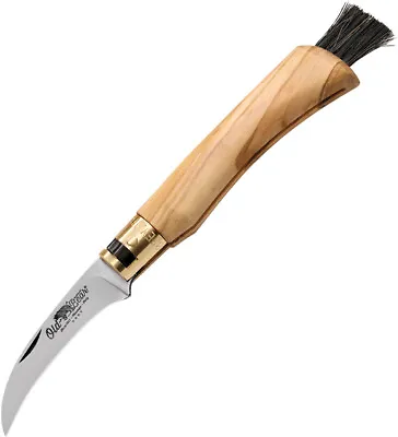 Old Bear Mushroom Tan Olivewood Folding 420 Stainless Pocket Knife 938719LU • $31.95