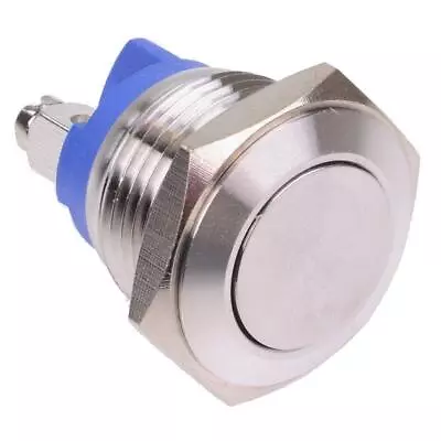 Off-(On) 16mm Stainless Steel Vandal Resistant Push Button Switch 2A SPST Screw • £5.99