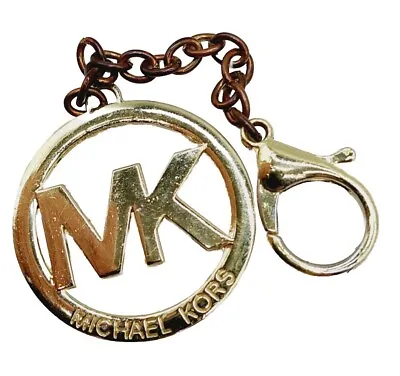 Michael Kors MK Emblem Keychain Charm Fob Lobster Hangtag Gold Tone Read • $11.98