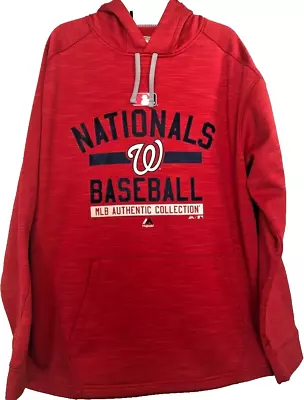 Washington Nationals Majestic Baseball Hoodie Red Xl Polyester • $24.99