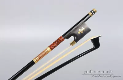 New 4/4 Black Violin Bow Advance Carbon Fiber Bow Ebony Frog Balance Straight • $31.75