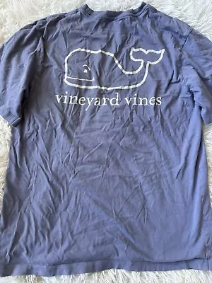 Vineyard Vines Adult Sz. Washed Blue Whale Tee. ** Nt. Desc** • $10.99