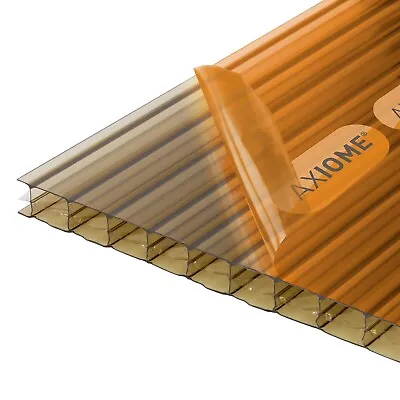 £147.43 • Buy Axiome Bronze 16mm Triplewall Polycarbonate Roofing Conservatory Sheet