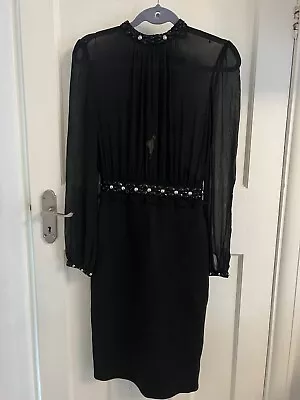 Needle & Thread Black Embellished Dress Uk 8 • £40