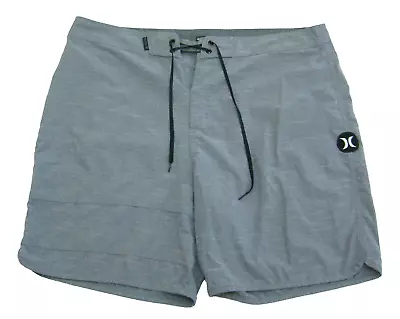 HURLEY Men's (Size 36) Gray Board Shorts Surf Swimwear Beach Swim Swimming Suit • $14.95