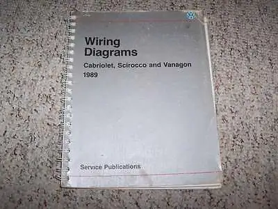 1989 VW Volkswagen Vanagon Electrical Wiring Diagram Service Manual Syncro T3 • $72.44