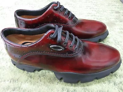 NEW * Oakley TUXEDO Maroon Golf Shoes * Made In Italy *- Size 10.5 * Beautiful • $249.95