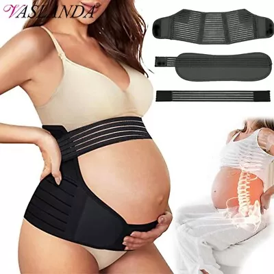 Womens Maternity Tummy Belt Waist Trainer Support Lumbar Back Brace Protector UK • £11.79