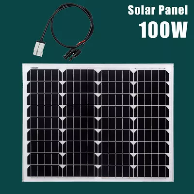 $77.39 • Buy 12V 100W Solar Panel Kit Mono 100 Watt Caravan Camping Charge With Anderson Plug