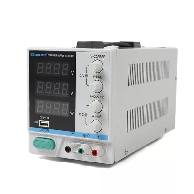 0-30V 0-10A DC Power Supply Lab Variable Adjustable Regulated Bench Switching  • $65.55