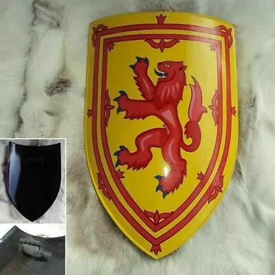 Medieval Lion Rampant Knight Shield Handcrafted Battle Armor Shield Templar • $184.06