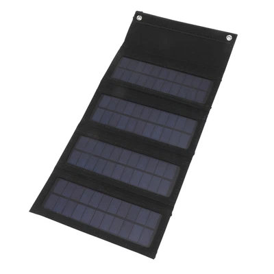 (Black)40W Folding Solar Panel Phone Folding Bag Outdoor Charging Charging Bag • £17.11