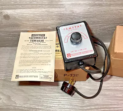 TEMSTAT TEM1535 Vintage NOS Electric Heat Wall Thermostat Art Deco 600 Watts • $37.09