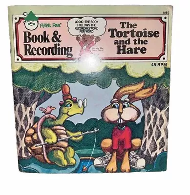 Peter Pan Records 1976 The Tortoise & The Hare 45 RPM Book & Recording Vintage • $10.78