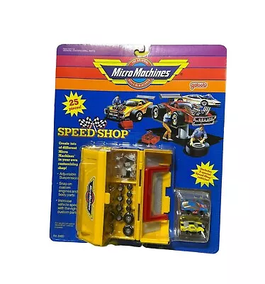 Vintage Galoob Micro Machines Speed Shop 1990 Yellow Tool Box Pit Kit • $99