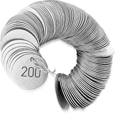 Round Tag 1-1/4 Inch Small Circle Metal Tags Number Options 001-050 Stamping Tag • $29.99