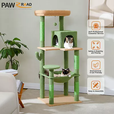 PAWZ Road Cat Tree Tower Scratching Post Scratcher Bed Cat Condo House Furniture • $69.99