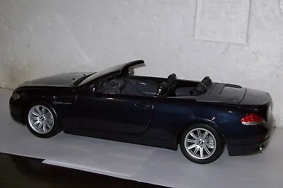 1:18 KYOSHO BMW 6 Series Convertible Dark Blue Dealer Edition • $69.99