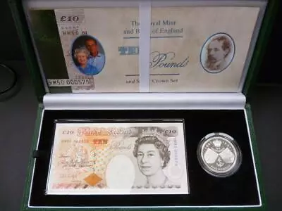 Debden C124 Royal Mint 1997 Kentfield £10 HM50 And Silver Proof £5 Coin Cased. • £130