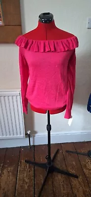 Ladies Size 14 Pink Off The Shoulder Jumper • £1.50