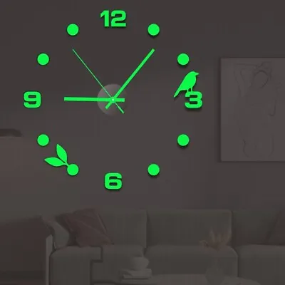 £8.29 • Buy 40CM Large Luminous Wall Clocks Glow In The Dark Silent Digital Clock Home Decor