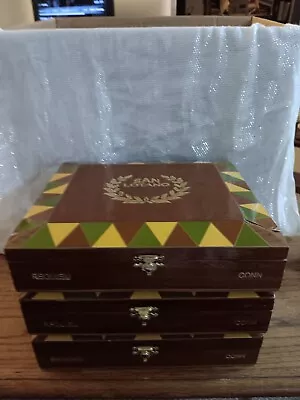 Three Lotano Requiem Habano Collectable 9”x 7  Decorative Wooden Cigar Box (#FB) • $15