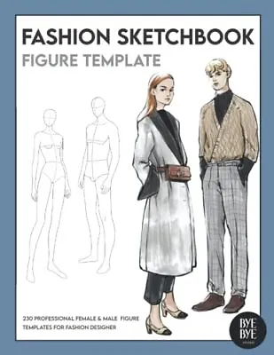 Fashion Sketchbook Figure Template This Professional Fashion Illustration Ske... • £12.27