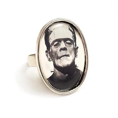 Frankenstein Ring Frankenstein's Monster Silver Adjustable Gothic Boris Karloff • $20.20