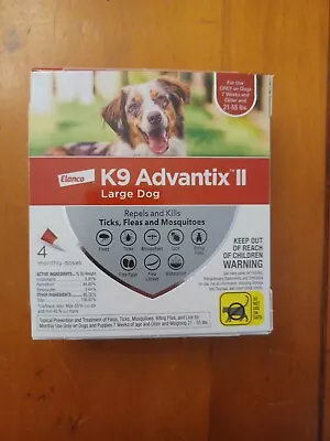 K9 Advantix II Flea Medicine Large Dog 4 Month Supply Pack K-9 21- 55 Lbs  Ticks • $46.99