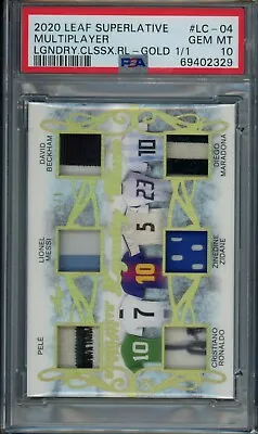 2020 Superlative PELÉ RONALDO MESSI ZIDANE BECKHAM MARADONA  #1/1 - PSA 10 • $2550