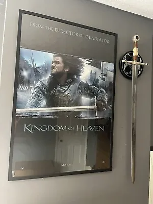 Framed Kingdom Of Heaven Full Size Movie Poster With Barron Of Ebelin Sword! • £300