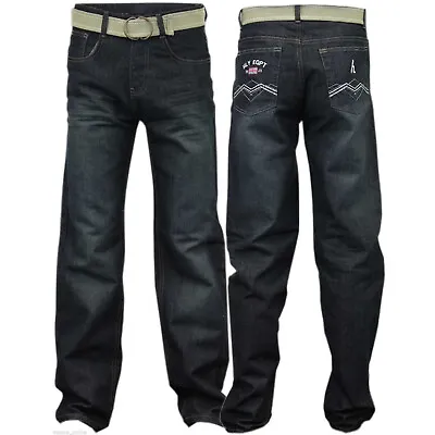 £9.95 • Buy Boys Jeans Age 10 Denim Straight Bottom Black Blue Pants Designer Age 3-14 Years