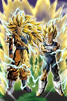 Dragon Ball Z Goku SSJ3 And Vegeta SSJ2 Poster 12inx18in • $9.95