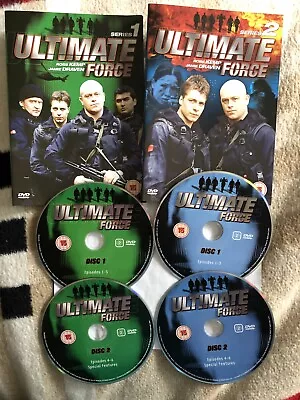 Ultimate Force - Series 1 And 2 (DVD 2005 4-Disc Set) ONLY DISCS & COVERS • £2.50