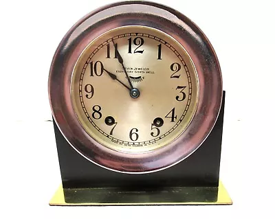 Vintage Seth Thomas Ships Bell 8 Day Mantle Clock Seven Jeweled With Stand !!!!! • $558.79