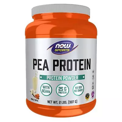 NOW FOODS Pea Protein Vanilla Toffee Powder - 2 Lbs. • $33.84