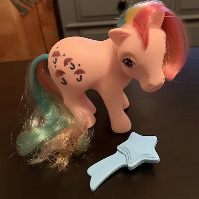 Vtg 1983 G1 My Little Pony PARASOL Rainbow Hair & Glitter Umbrella’s • $12.50